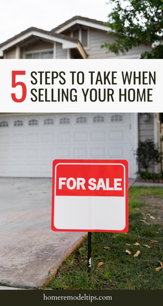 steps to take when selling your home