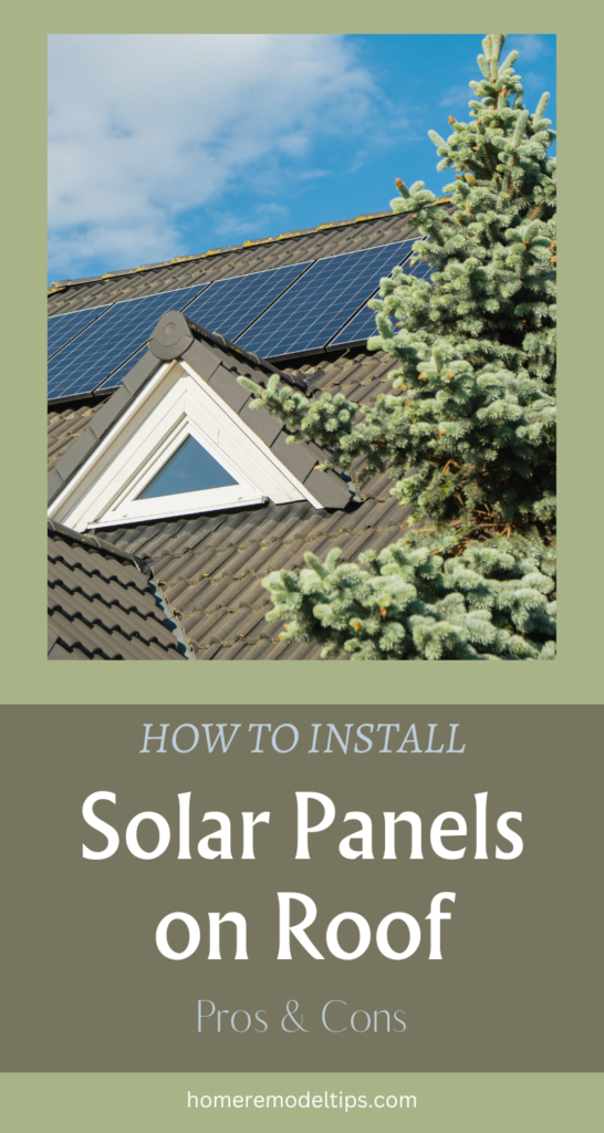 how to install solar panels on roof