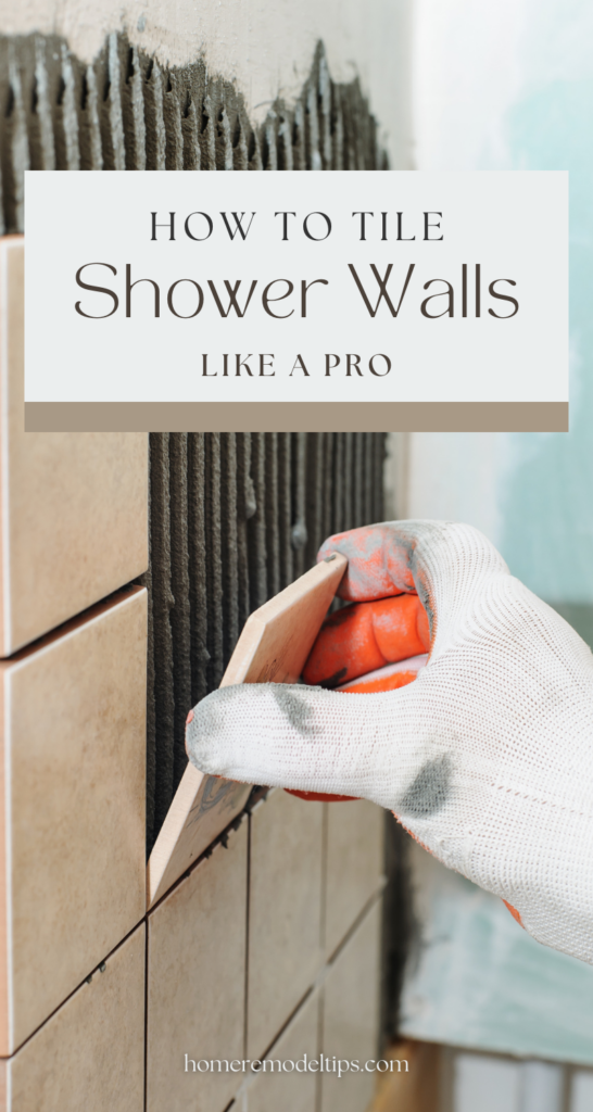 how to tile walls in shower