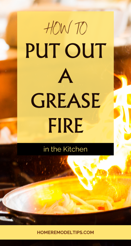 put out a grease fire in the kitchen