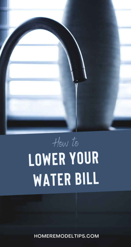 reduce your water bill
